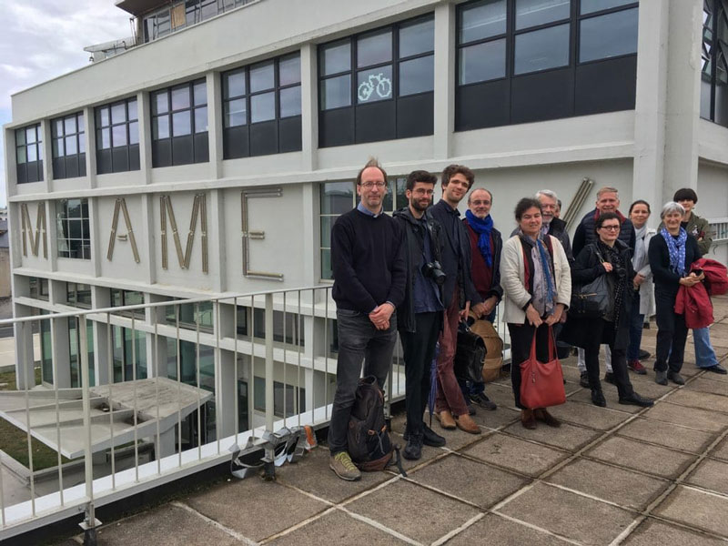 Docomomo France sur le toit de l'usine Mame à Tours