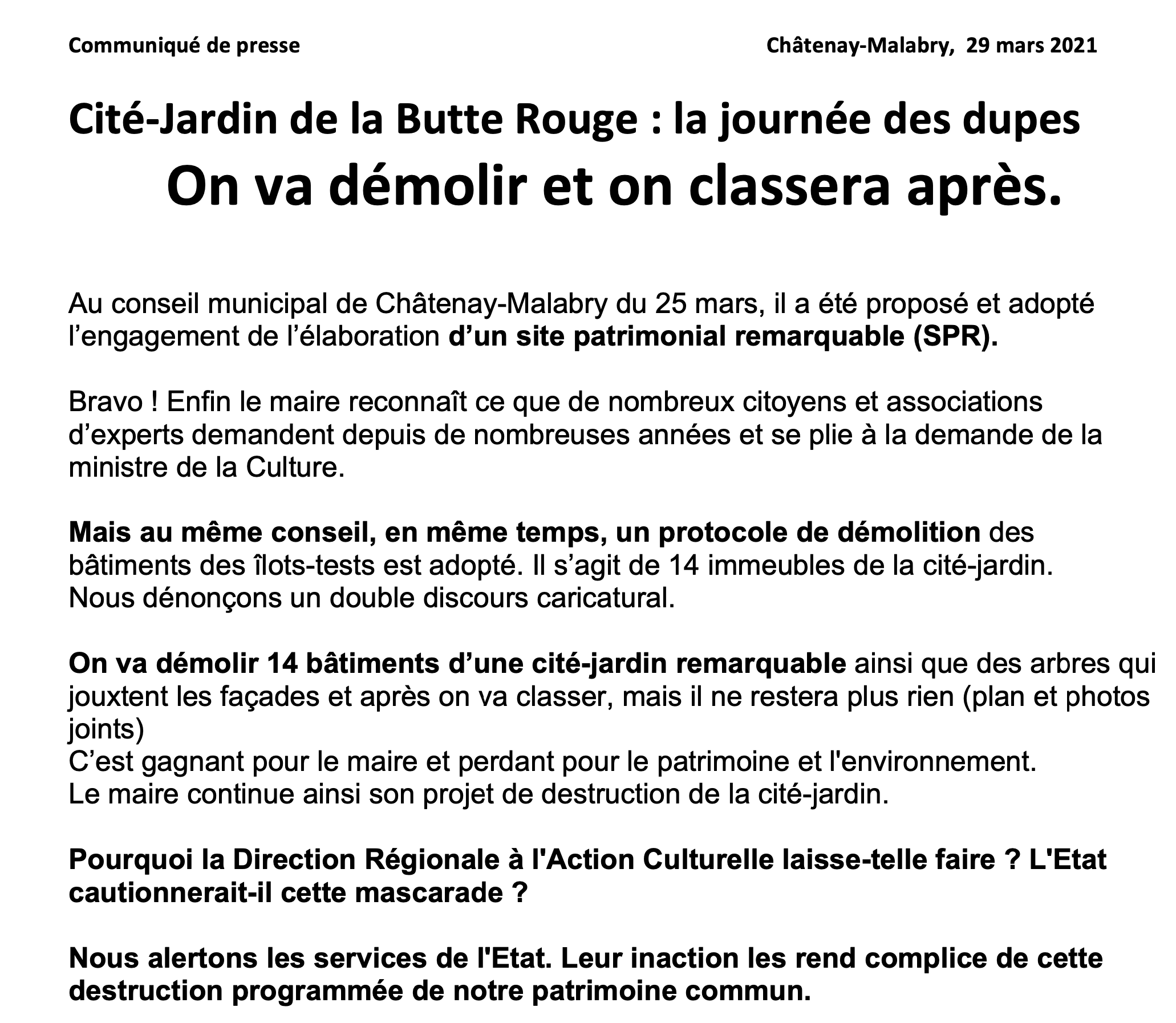 Démolition de la Butte-Rouge