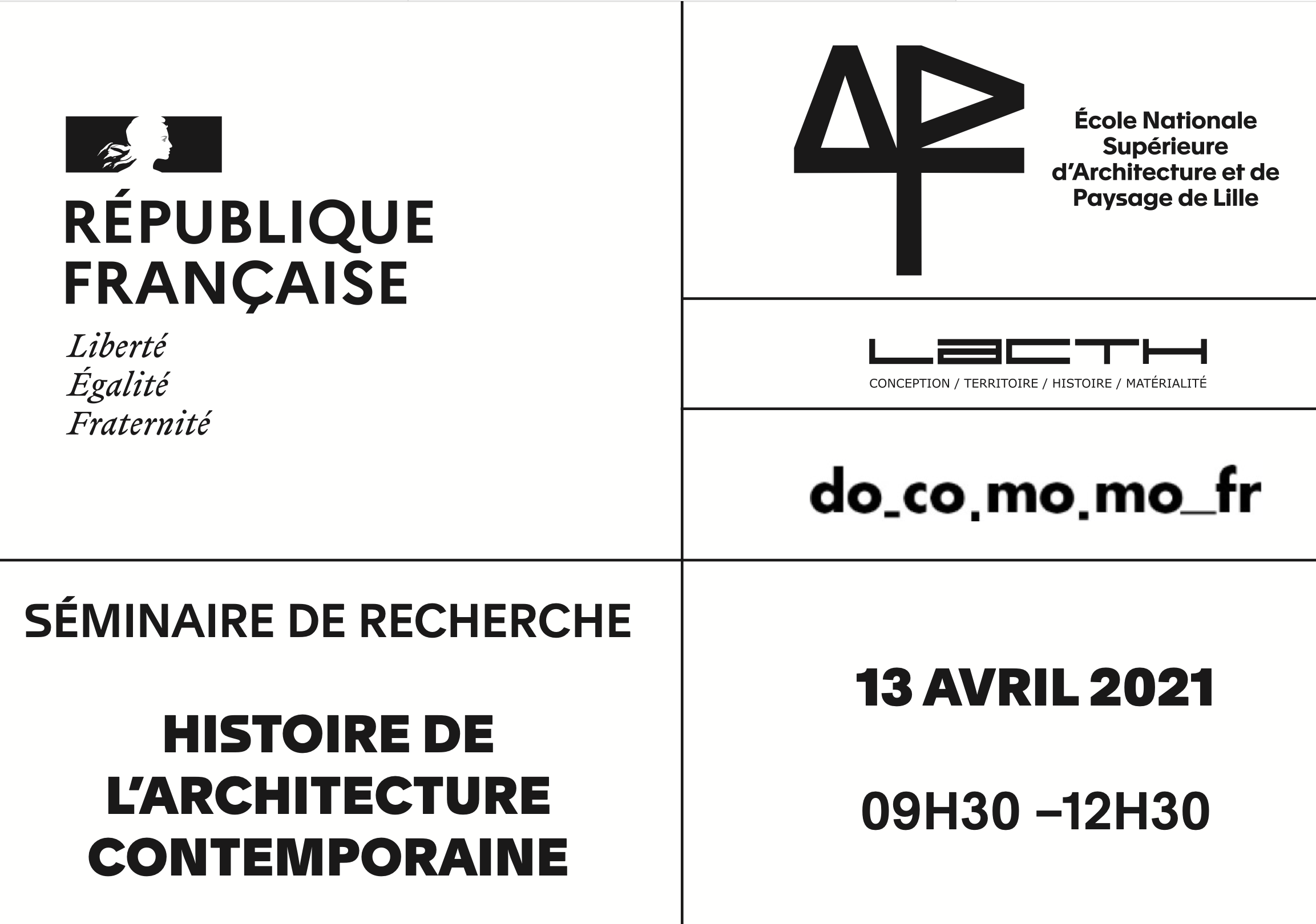 Séminaire de recherche histoire de l'architecture contemporaine