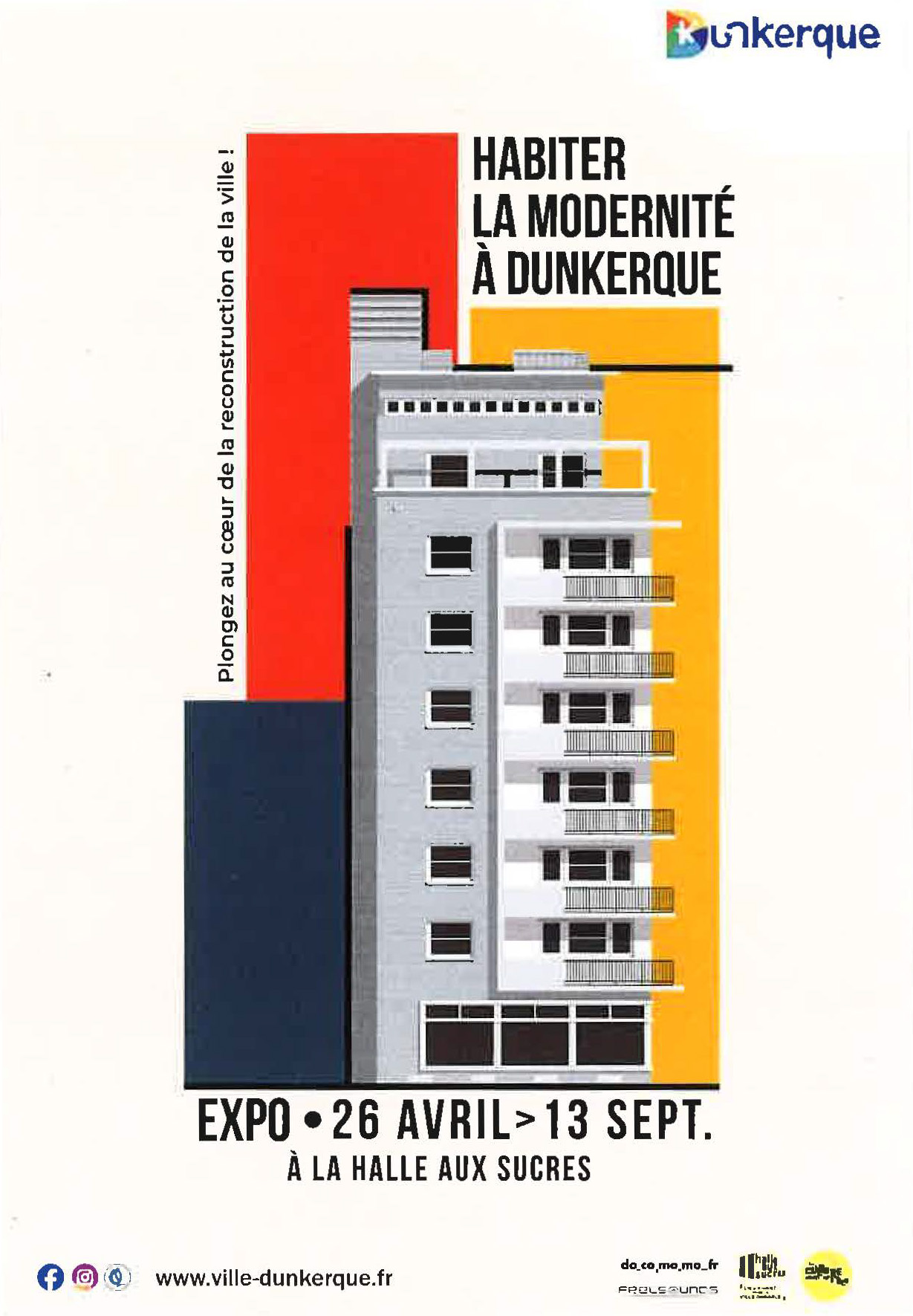 Affiche expo Habiter la modernité à Dunkerque