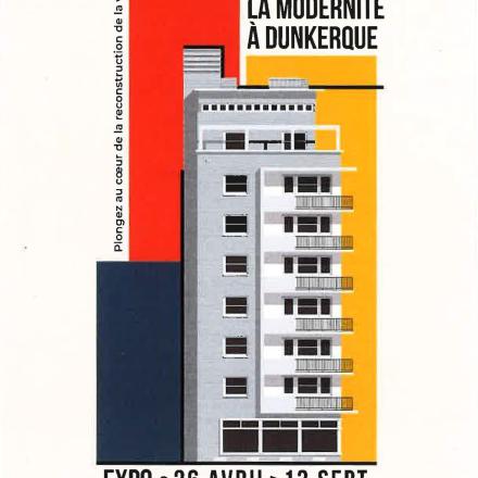 Affiche expo Habiter la modernité à Dunkerque
